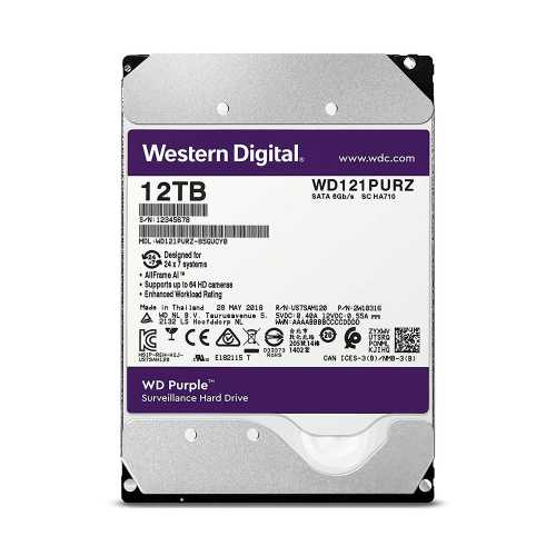 Жесткий диск 12TB Western Digital WD121PURZ для видеонаблюдения