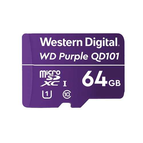 Картка пам'яті Western Digital MICRO SDXC 64GB UHS-I WDD064G1P0C WDC спеціалізована для відеоспостереження