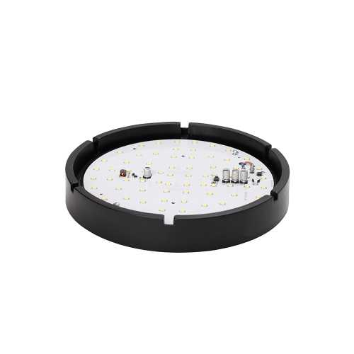 Светильник ERKA 1065D.i LED-Вlack-В с датчиком движения 12 W 4200K круглый черный/белый Е27 IP 65