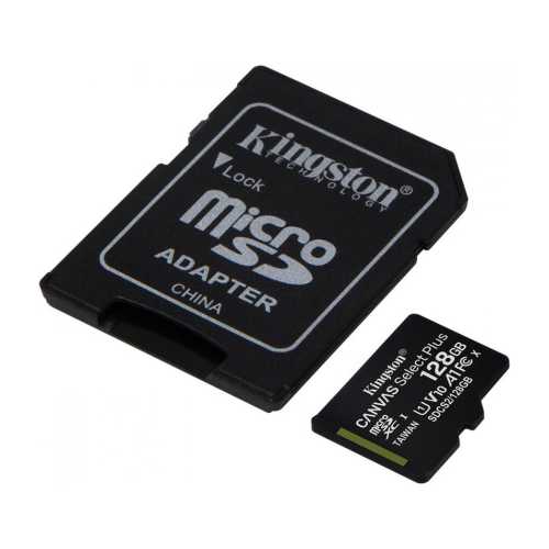 Карта памяти microSDXC Kingston 128GB Canvas Select Plus Class 10 UHS-I + SD-адаптер (SDCS2/128GB)#Карта пам'яті microSDXC Kingston 128GB Canvas Select Plus Class 10 UHS-I + SD-адаптер (SDCS2/128GB)