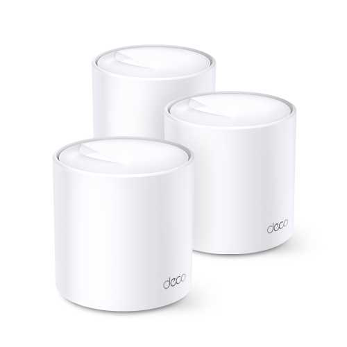 Домашняя Mesh Wi-Fi система TP-LINK DECO X20 3PK AX1800 1xGE LAN 1xGE WAN MU-MIMO OFDMA (DECO-X20-3-PACK)