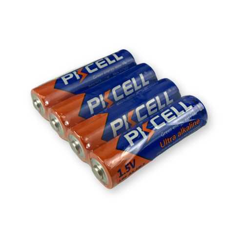 Комплект из 20 батареек PKCELL Ultra Alkaline AA LR6 1.5V по 4шт./пленка