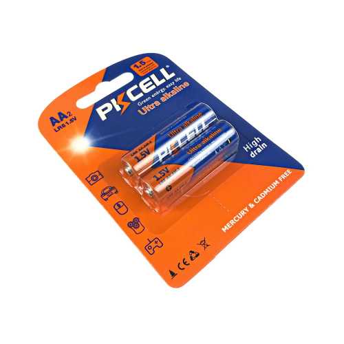 Комплект из 20 батареек PKCELL Ultra Alkaline AA LR6 1.5V по 2шт./блистер