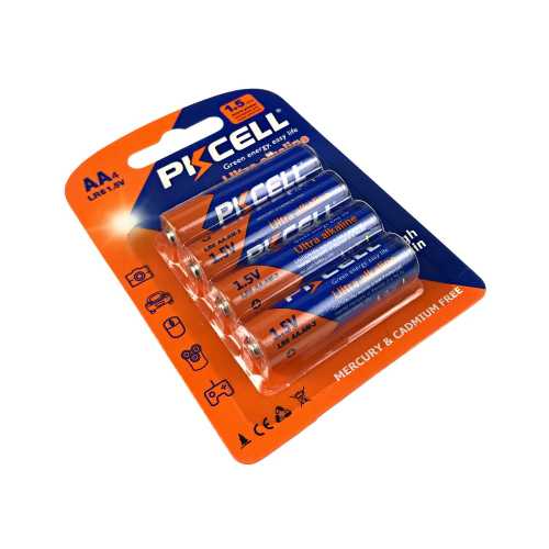 Комплект из 20 батареек PKCELL Ultra Alkaline AA LR6 1.5V по 4шт./блистер