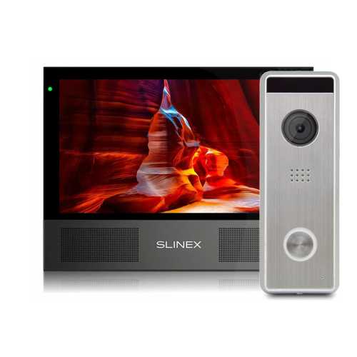 Комплект видеодомофона Slinex Sonik 7 Cloud black + Tantos Triniti HD