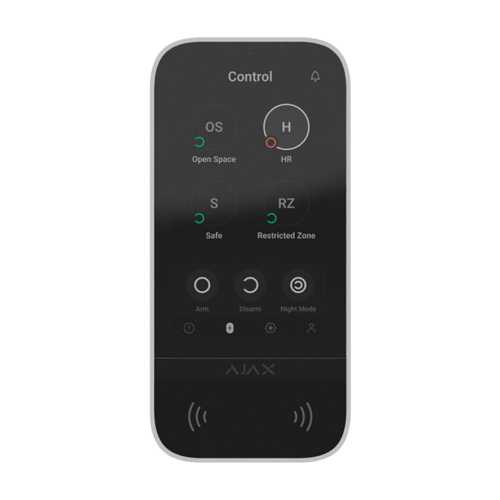 Клавиатура Ajax KeyPad TouchScreen white беспроводная с сенсорным экраном