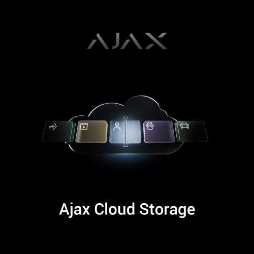 Ajax Cloud Storage Standard (1 камера, 600 минут, 7 дней): защищенное облачное хранилище для хранения событий с устройств видеонаблюдения Ajax