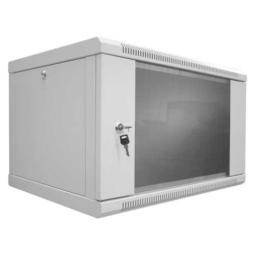 Шкаф серверный SteelNet 12U 600 x 600 для сетевого оборудования (стекло, серый)