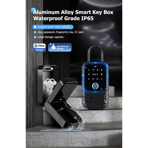 Электронный мини-сейф для хранения ключей, карт, документов Ttlock Key box pro