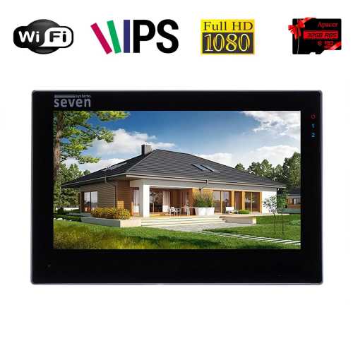 IP-видеодомофон 7 дюймов с Wi-Fi SEVEN DP-7577FHDW - IPS black