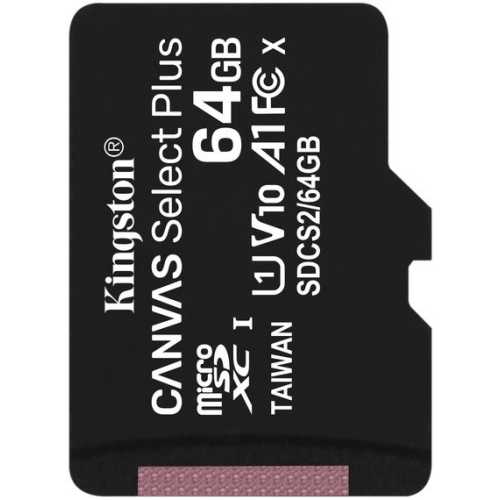 Карта памяти microSDXC Kingston Canvas Select Plus 64 GB Class 10 А1 UHS-1