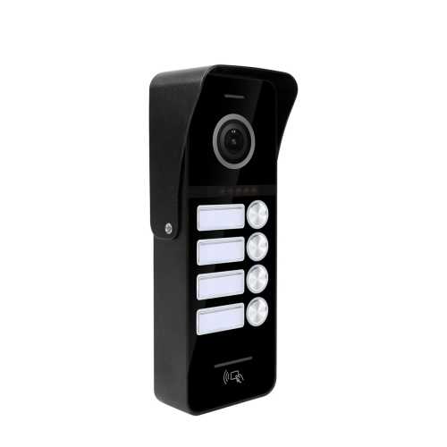 Вызывная панель домофона со встроенным считывателем карт SEVEN CP-7504/4 RFID black