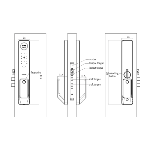 Замок с распознаванием лиц Ttlock VECTOR