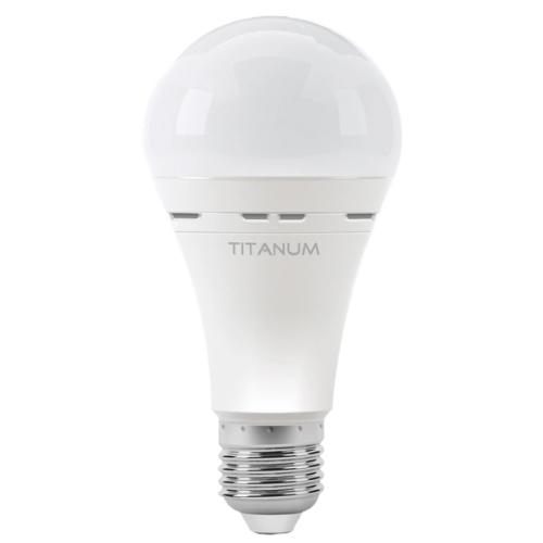 LED лампа акумуляторна A68 10W E27 4000K 220V TITANUM TL-EMA68-10274