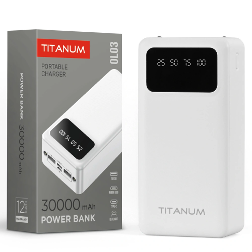 TITANUM OL03 White 30000mAh Повербанк