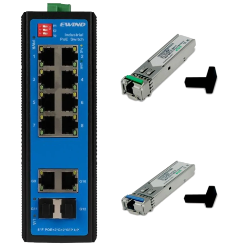 Комплект EW-PIS1712-8FE + SFP-1.25G-20KM-TX/RX