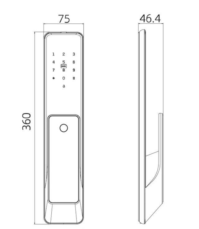 Размеры SEVEN LOCK SL-7767BF black